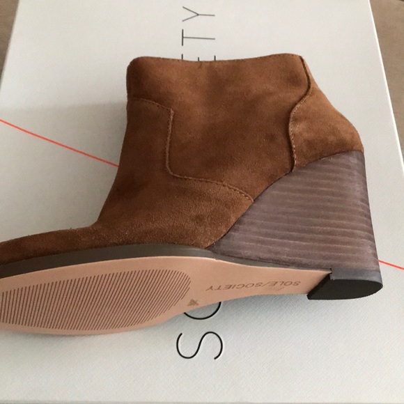 Sole Society So Patsy Wedge Booties 5m 
